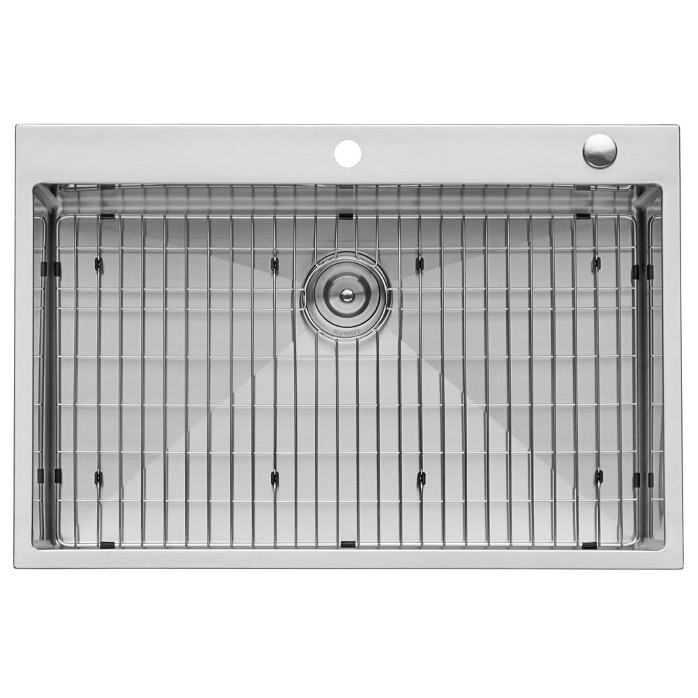 Ruvati 33 x 22 inch Drop-in 16 Gauge Topmount Kitchen Sink Single Bowl. Picture 3