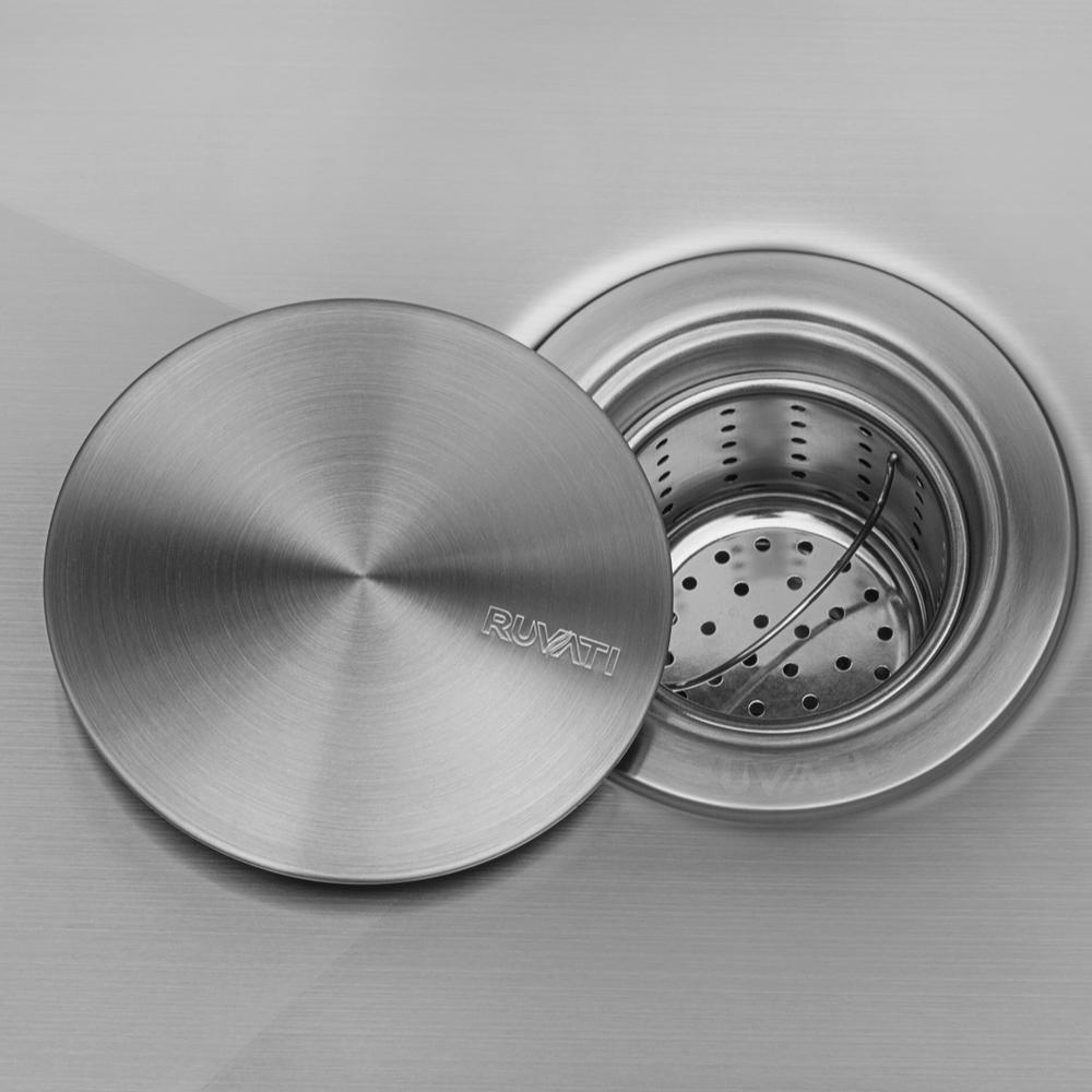 Ruvati 33 x 22 inch Drop-in 16 Gauge Topmount Kitchen Sink Single Bowl. Picture 7