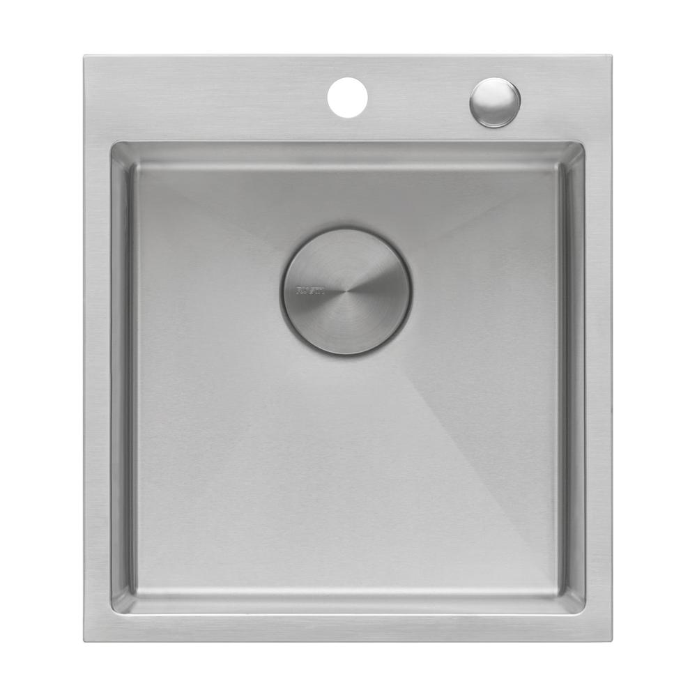 Ruvati 18 x 20 inch Drop-in Topmount Rounded 16 Gauge Kitchen Sink Single Bowl. Picture 1
