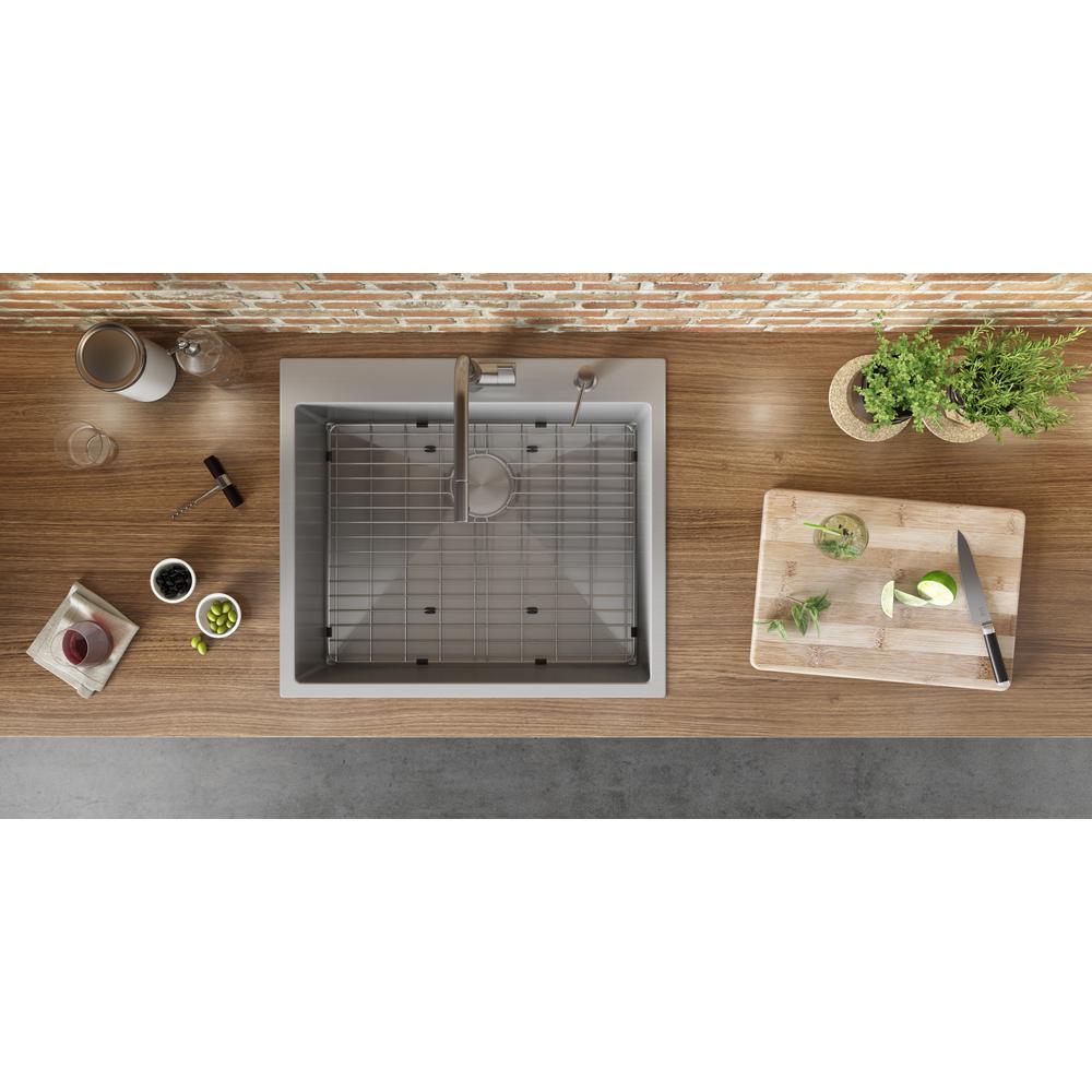Ruvati 25-in Drop-in Topmount 16 Gauge Rounded Corners Kitchen Sink Single Bowl. Picture 4
