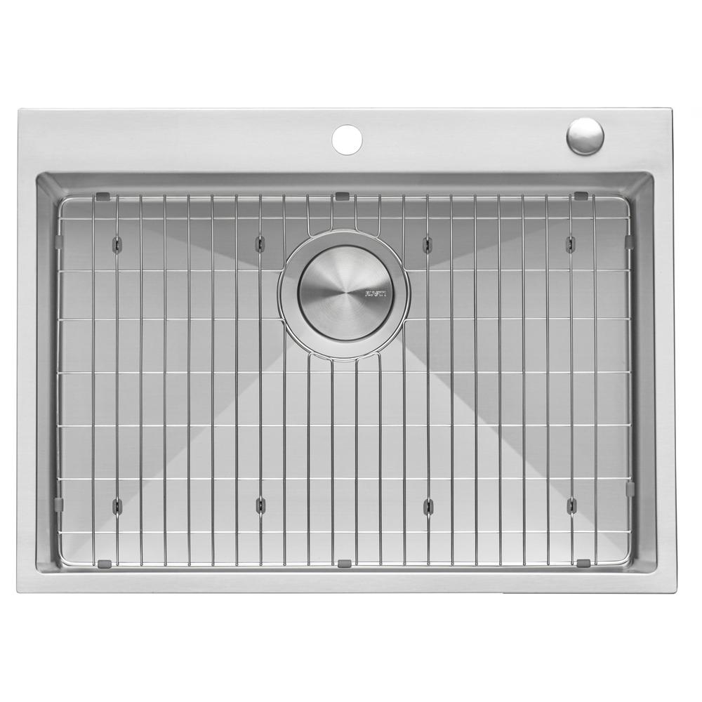 Ruvati 28-in Drop-in Topmount 16 Gauge Rounded Corners Kitchen Sink Single Bowl. Picture 8