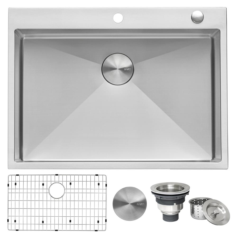 Ruvati 30 x 22 in Drop-in Topmount 16 Gauge Kitchen Sink Single Bowl. Picture 2