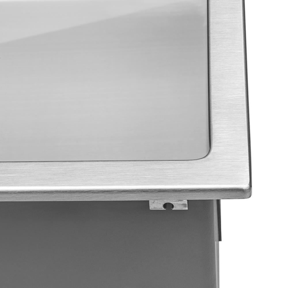 Ruvati 33 x 22 inch Drop-in 50/50 Double Bowl 16 Gauge Topmount Kitchen Sink. Picture 5