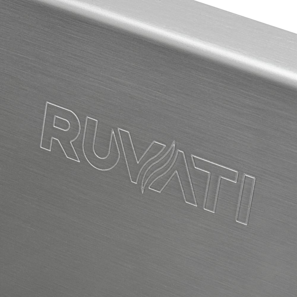 Ruvati 33-inch Drop-in Low Platform-Divide 16 Gauge Topmount Kitchen Sink. Picture 8