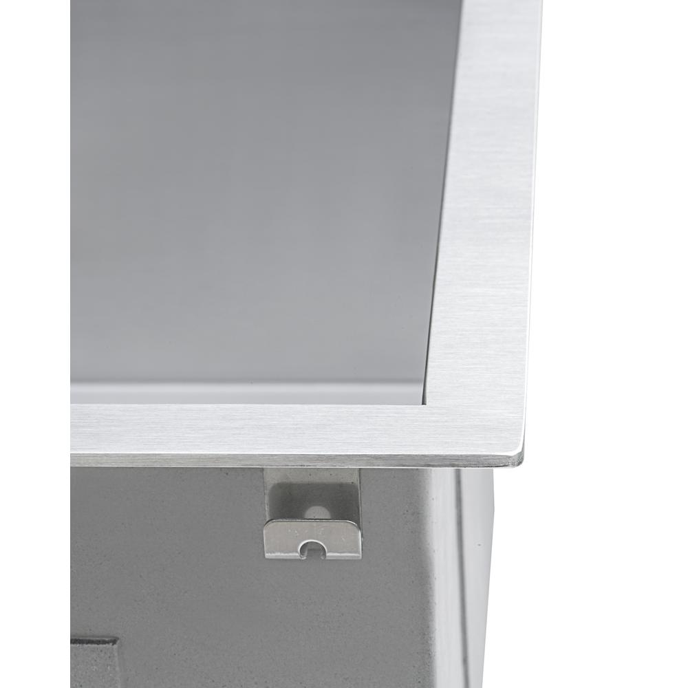 Ruvati 33-inch Drop-in Low Platform-Divide 16 Gauge Topmount Kitchen Sink. Picture 12