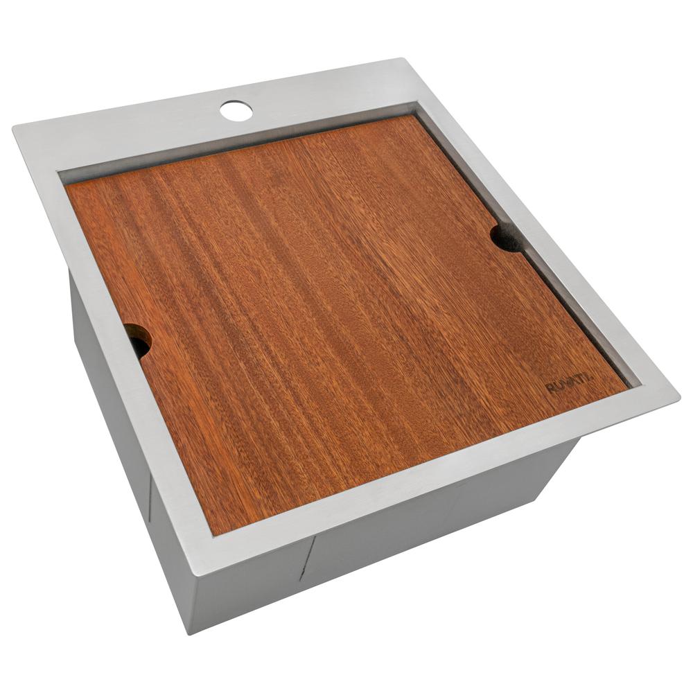 Ruvati 18 x 20 inch RV Camper Van Workstation Tiny Home Sink. Picture 5