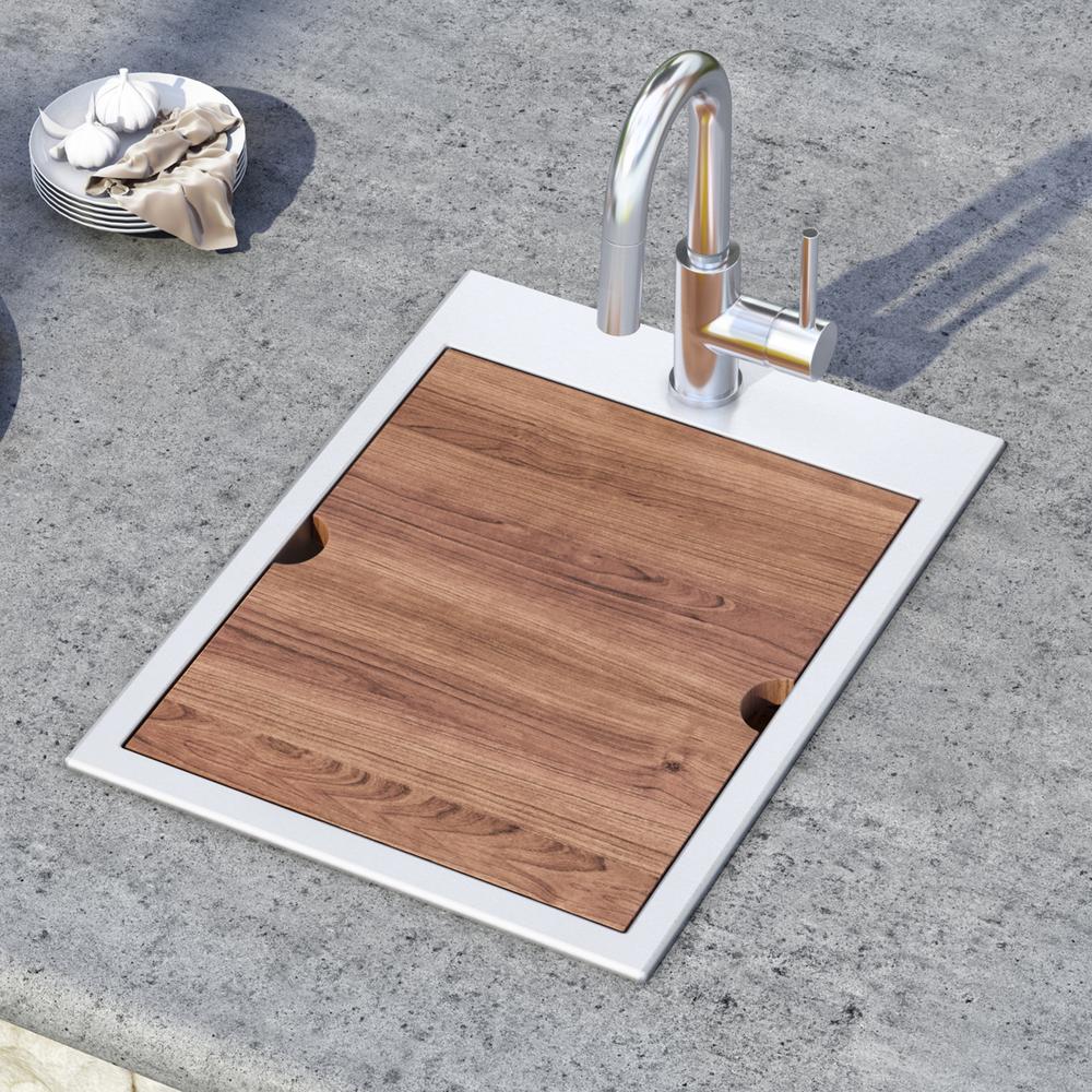 Ruvati 18 x 20 inch RV Camper Van Workstation Tiny Home Sink. Picture 10