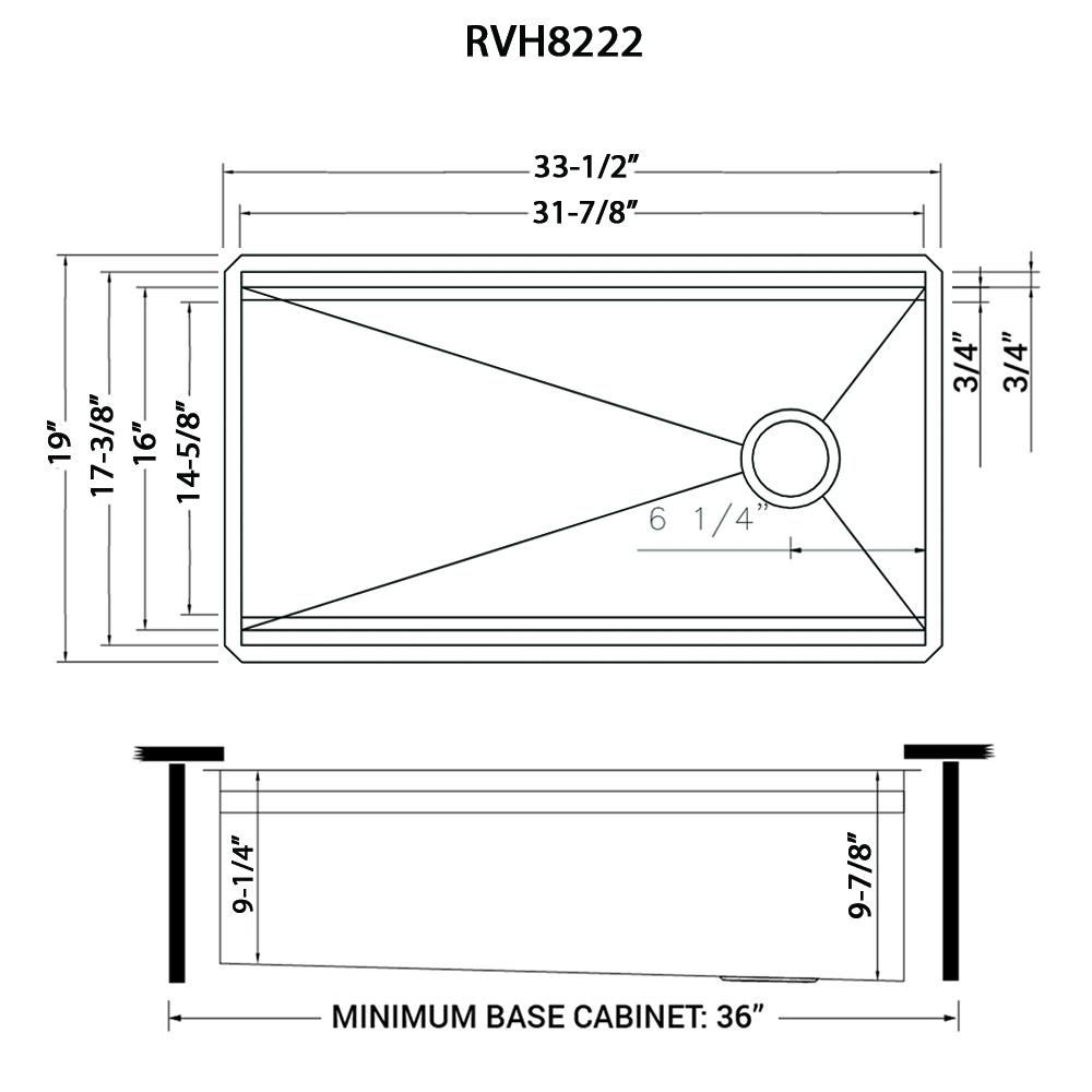 Ruvati 33-inch Workstation Two-Tiered Ledge Kitchen Sink Undermount 16 Gauge. Picture 20