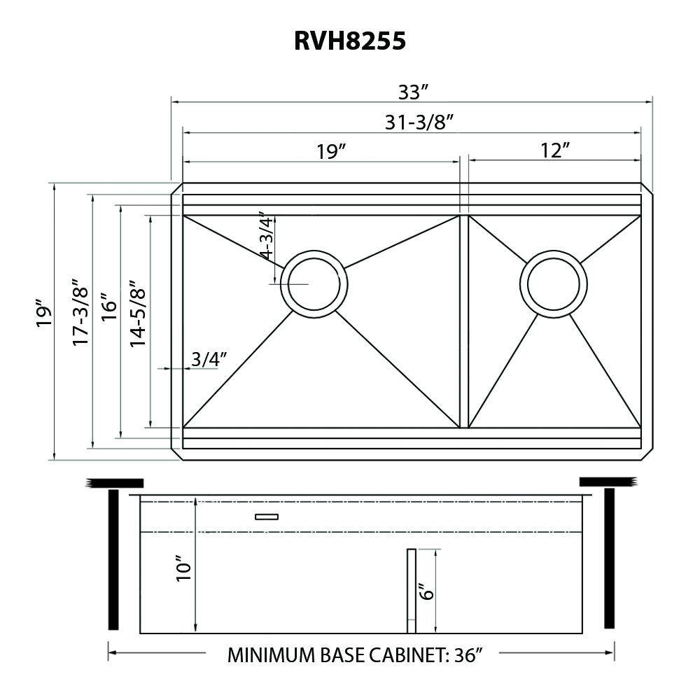 Ruvati 33-in Workstation Dual Tier 16 Gauge Kitchen Sink. Picture 11