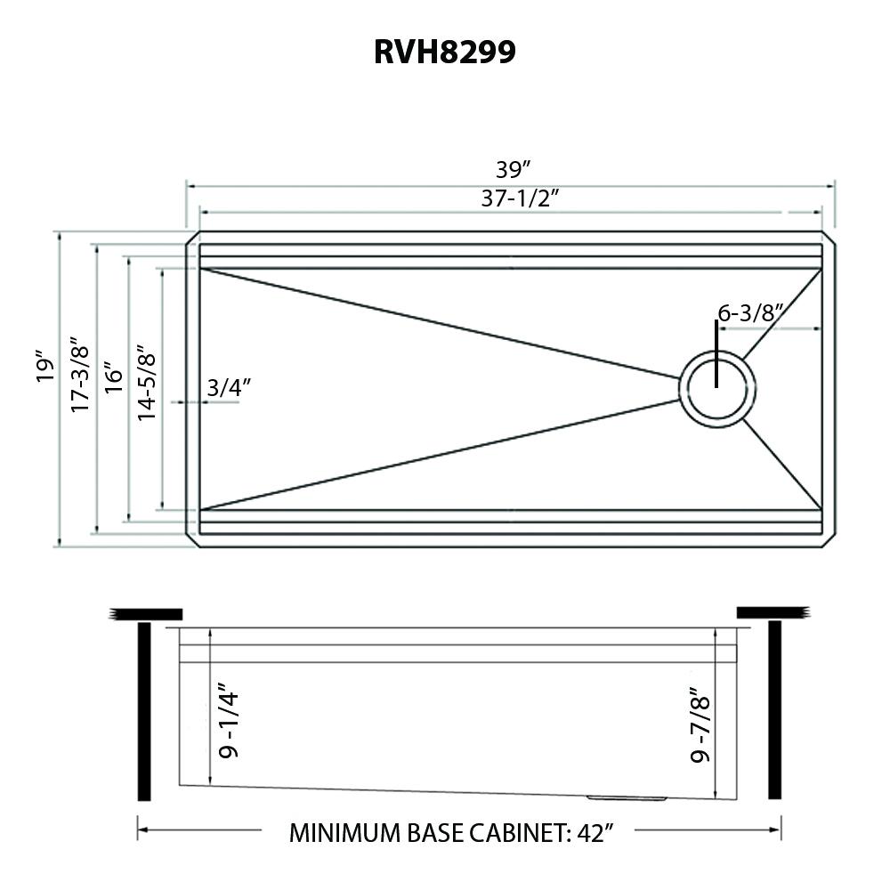 Ruvati 39-inch Workstation Dual Tier Kitchen Sink Undermount 16 Gauge. Picture 11