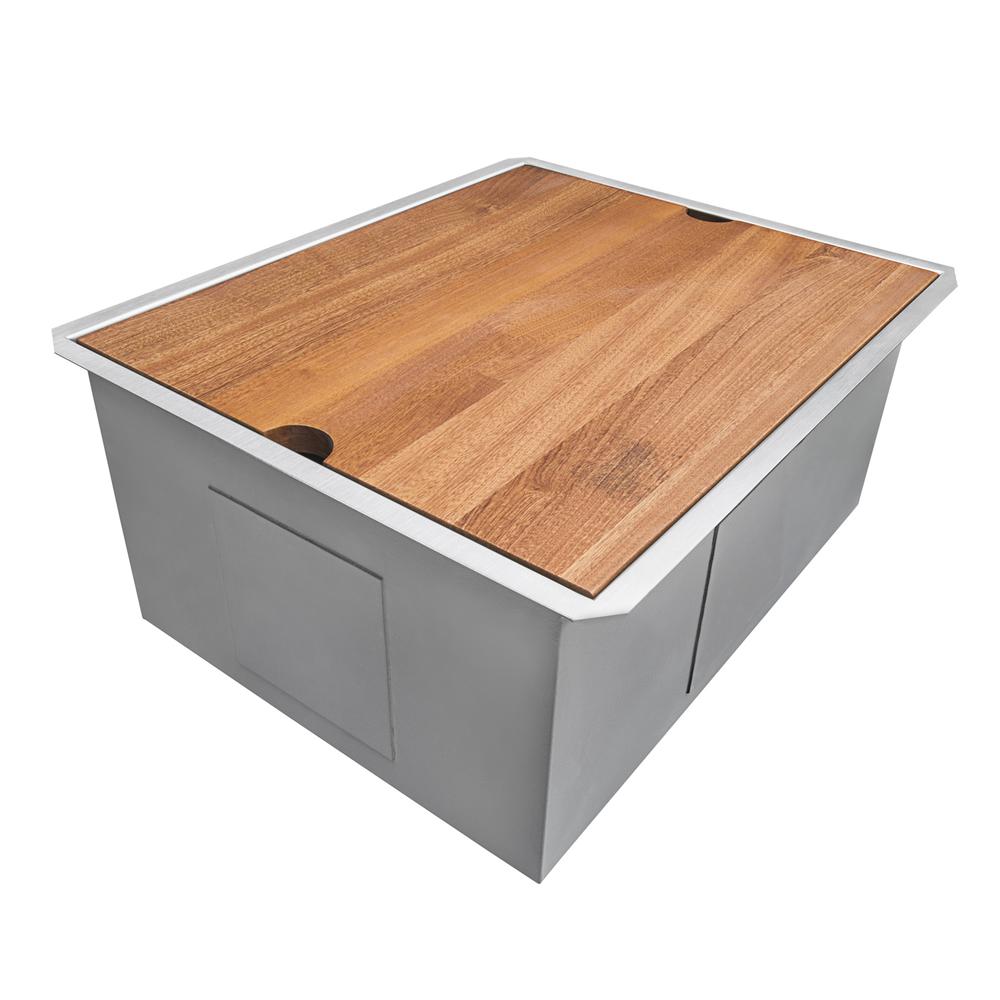Ruvati 21" Workstation Bar Prep Sink Undermount 16 Gauge Ledge Single Bowl. Picture 1