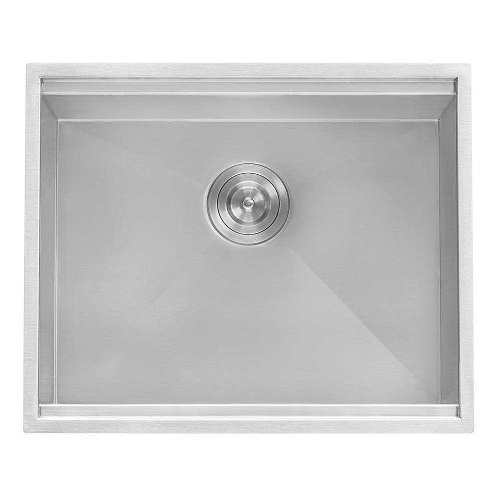 Ruvati 23" Kitchen Sink Undermount 16 Gauge Single Bowl. Picture 4