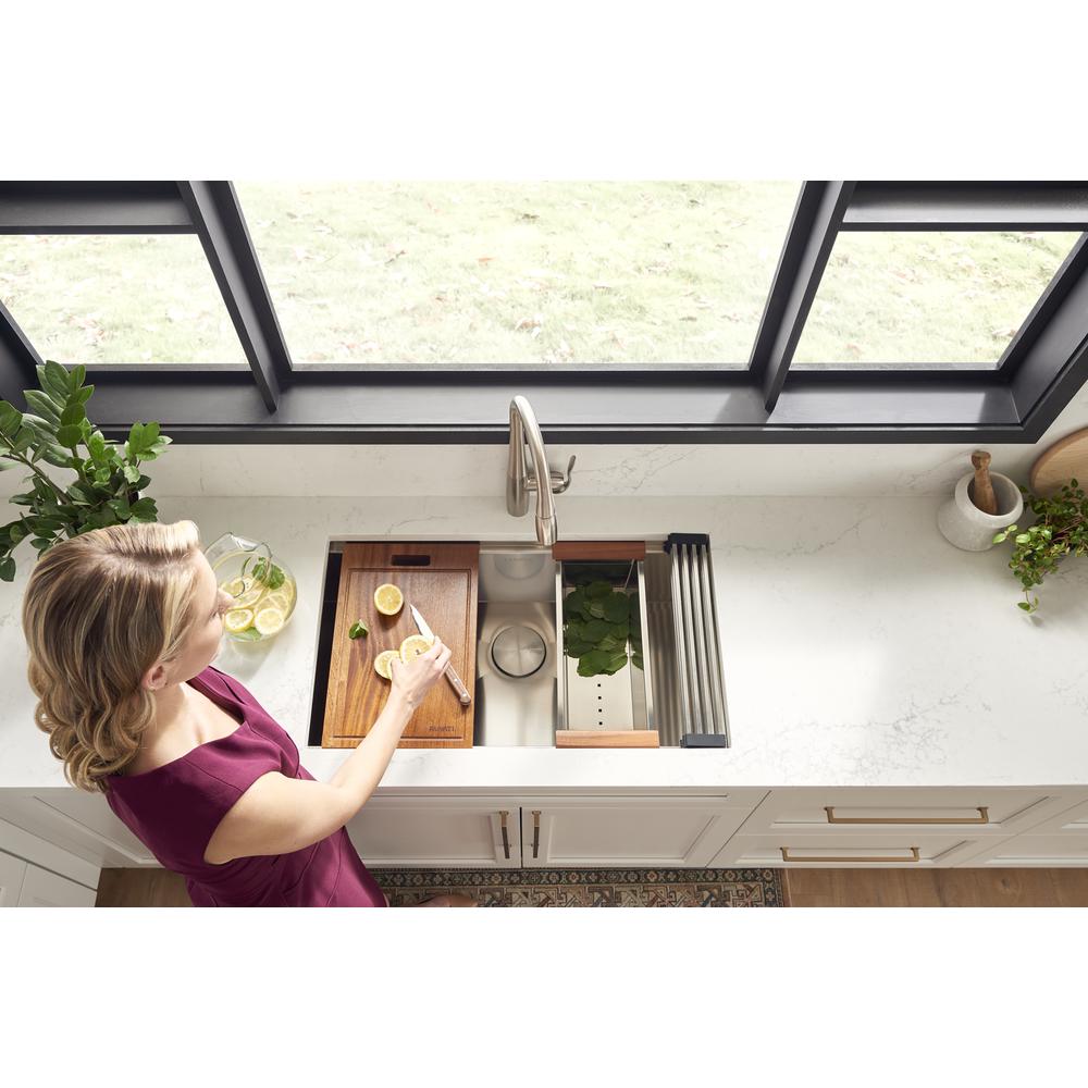Ruvati 28-inch Workstation Ledge Undermount 16 Gauge Stainless Steel Kitchen Sink Single Bowl - RVH8309. Picture 9
