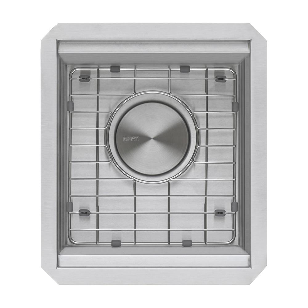Ruvati 13 in Workstation Prep Sink with Cover Undermount 16 Gauge Single Bowl. Picture 2