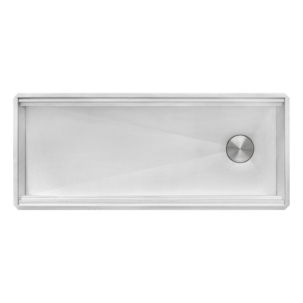 Ruvati 45-inch Workstation Two-Tiered Ledge Kitchen Sink Undermount 16 Gauge. Picture 5