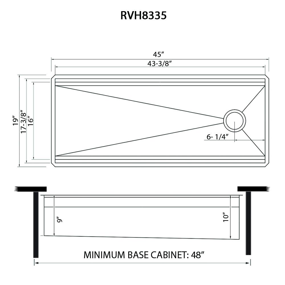 Ruvati 45-inch Workstation Two-Tiered Ledge Kitchen Sink Undermount 16 Gauge. Picture 7