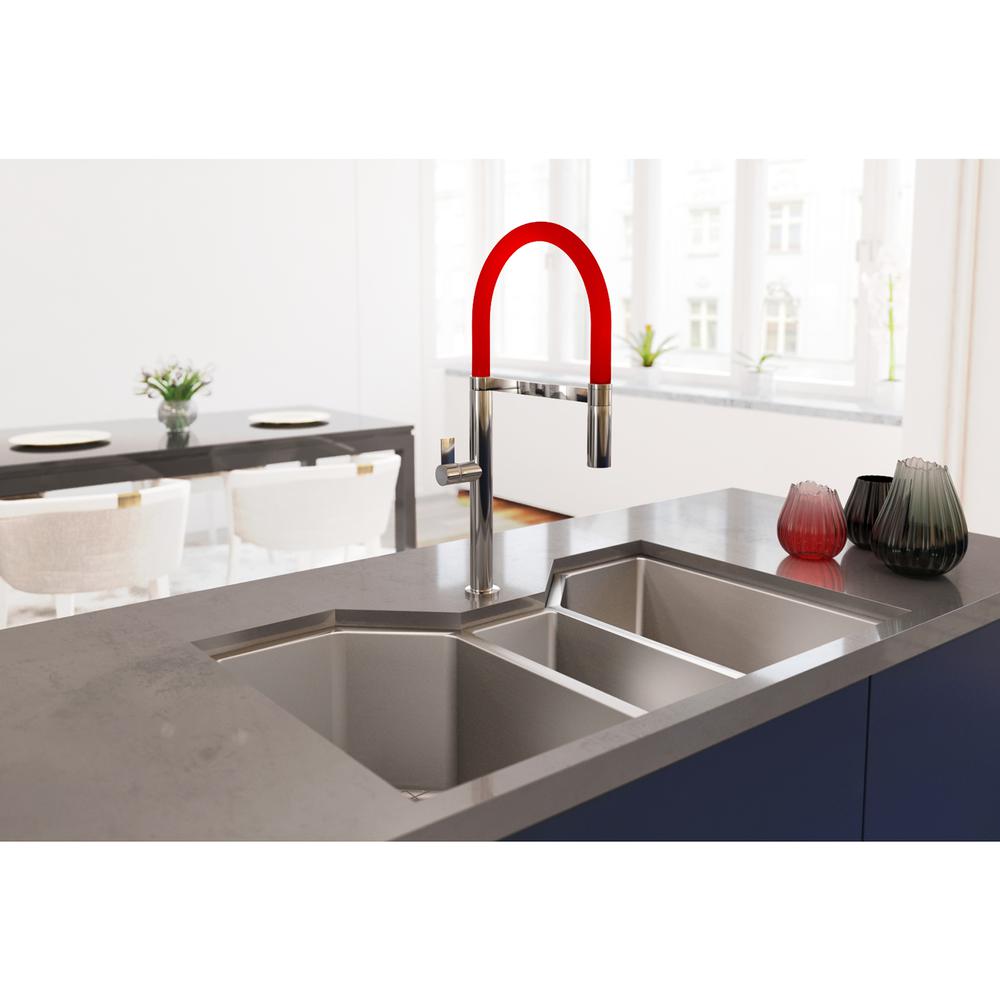 Ruvati 35" Triple Bowl Undermount 16 Gauge Stainless Steel Kitchen Sink. Picture 2
