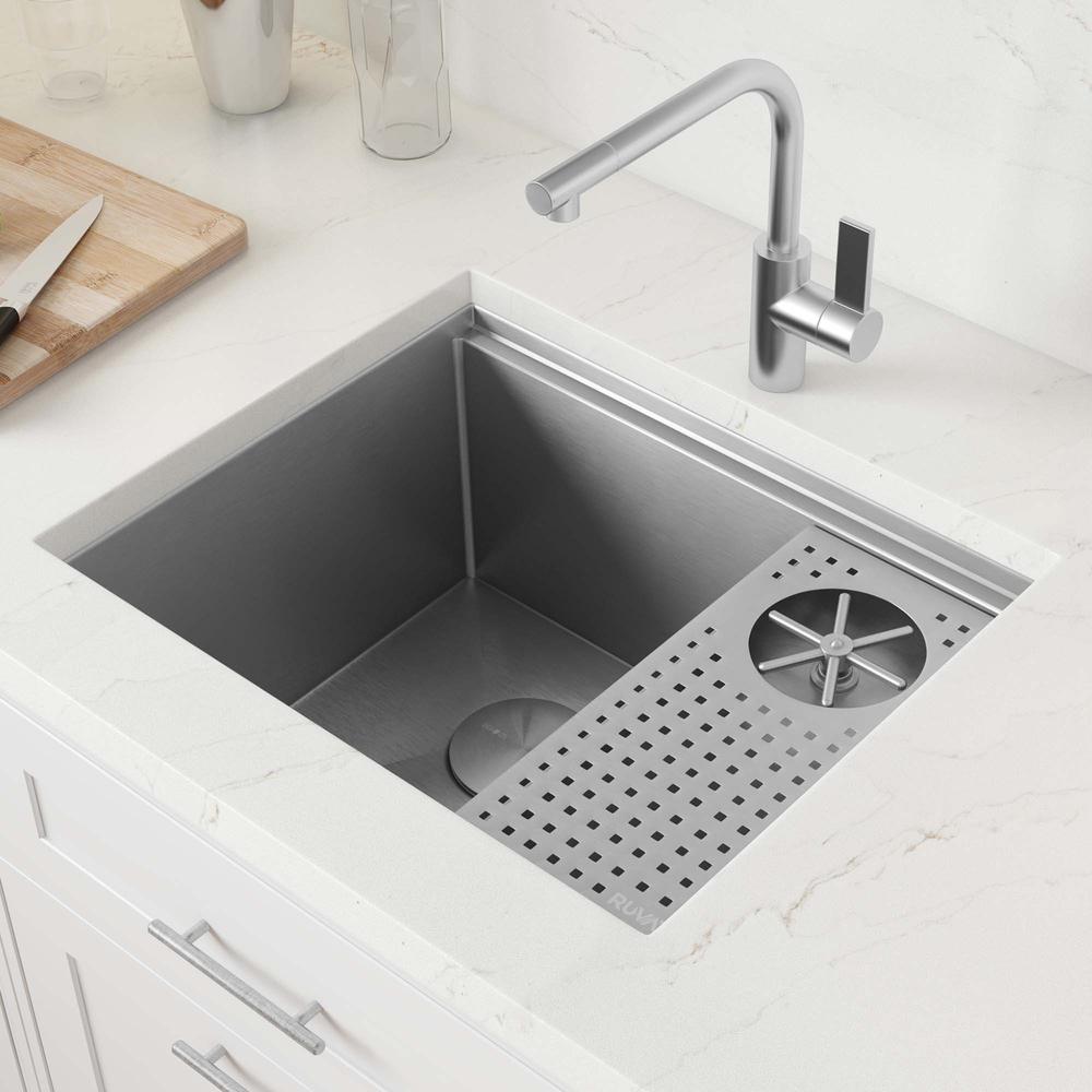 Ruvati Glass Rinser and Sink Combo 22. Picture 11