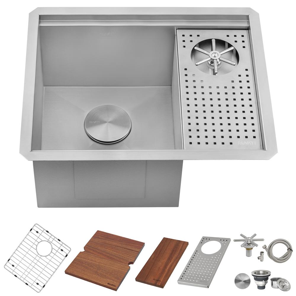 Ruvati Glass Rinser and Sink Combo 22. Picture 1