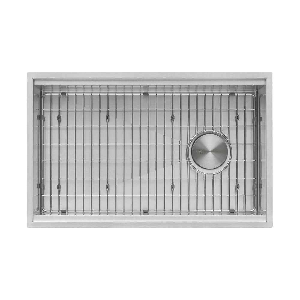 Ruvati 27-inch Slope Bottom Offset Drain Undermount 16 Gauge Kitchen Sink. Picture 2