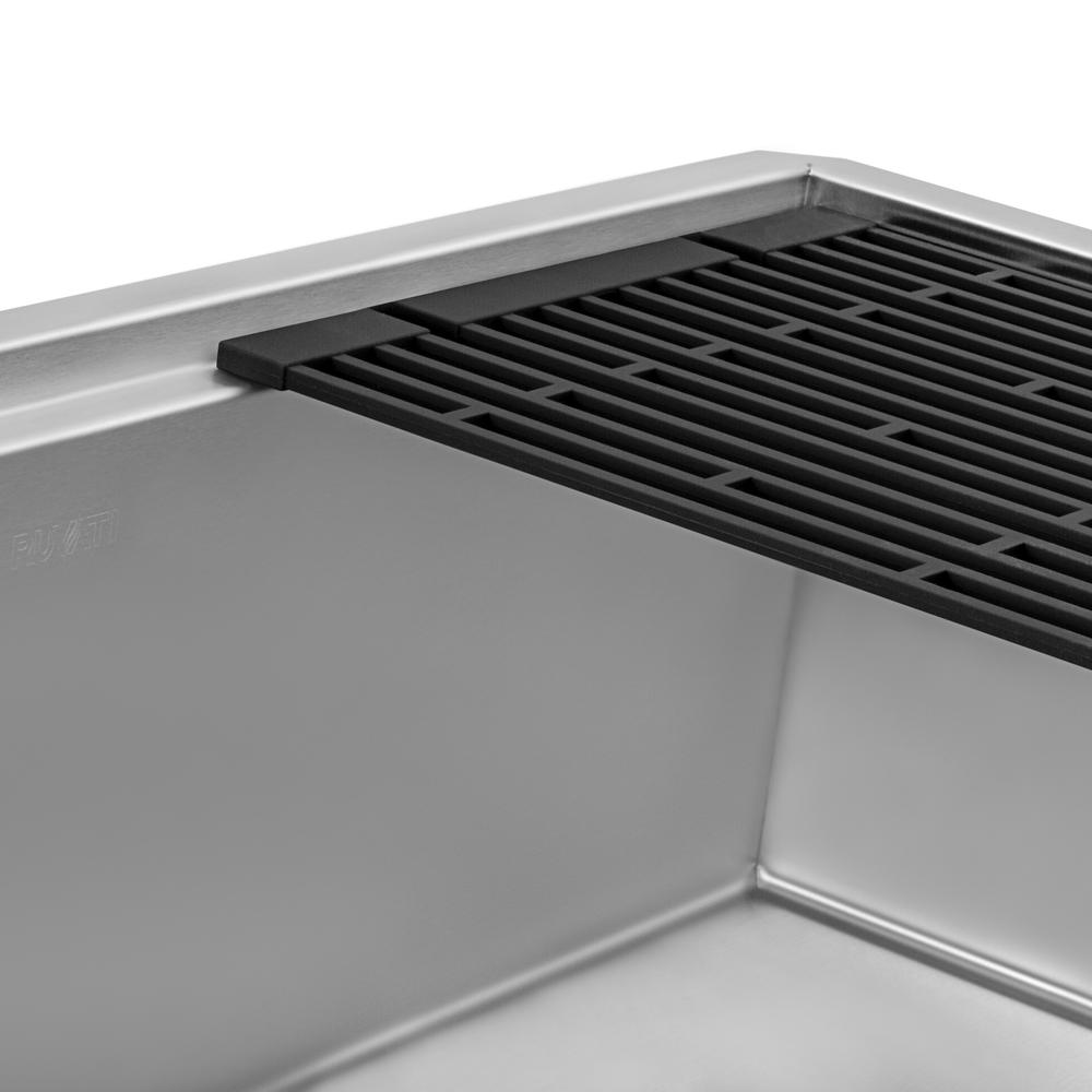 Ruvati 27-inch Slope Bottom Offset Drain Undermount 16 Gauge Kitchen Sink. Picture 17