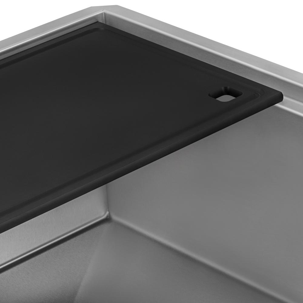 Ruvati 30-inch Slope Bottom Offset Drain Undermount 16 Gauge Kitchen Sink. Picture 5
