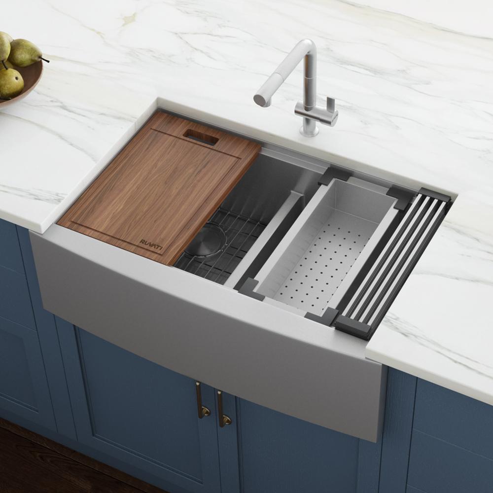 Ruvati 33" Kitchen Sink 16 Gauge. Picture 9
