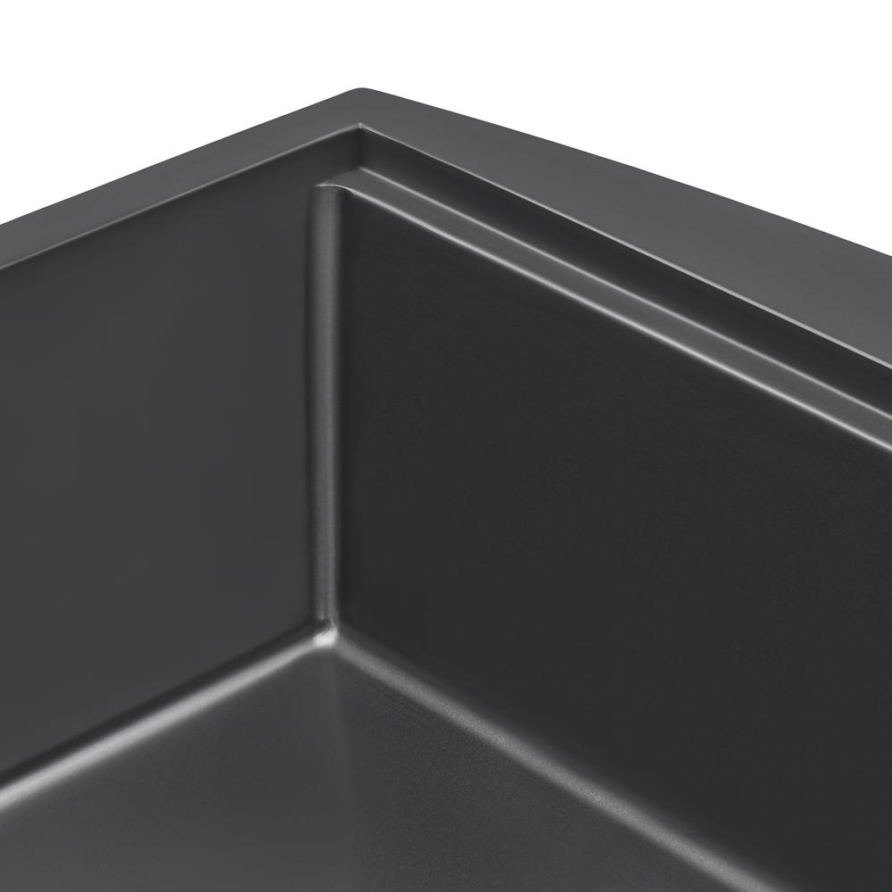 36in Gunmetal Black Workstation Apron-Front Stainless Steel Kitchen Sink. Picture 5