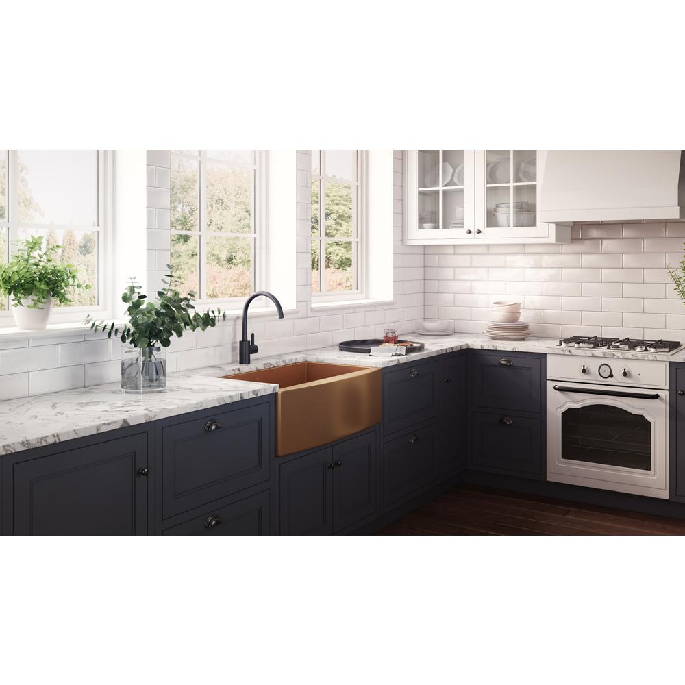 Ruvati 30-inch Apron-Front Farmhouse Kitchen Sink Single Bowl. Picture 9