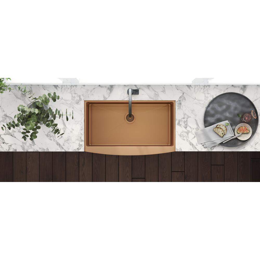 Ruvati 33-inch Apron-Front Farmhouse Kitchen Sink Single Bowl. Picture 7