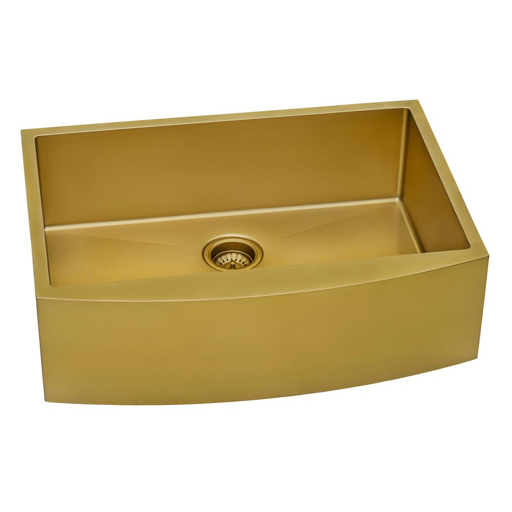 Ruvati 33-inch Apron-Front Farmhouse Kitchen Sink Single Bowl. Picture 1