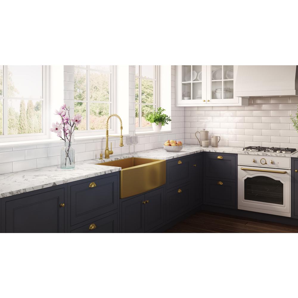 Ruvati 33-inch Apron-Front Farmhouse Kitchen Sink Single Bowl. Picture 10
