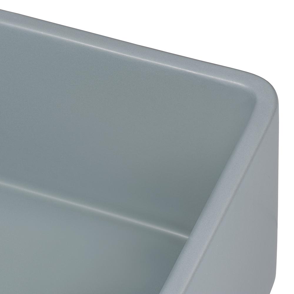 Ruvati 33 x 20 inch Fireclay Reversible Apron-Front Kitchen Sink Single Bowl. Picture 5