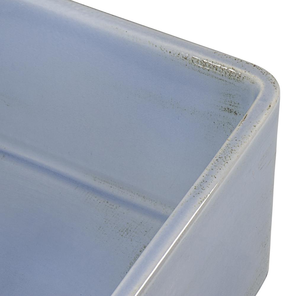 Ruvati 33 inch Fireclay Distressed Finish Apron-Front Kitchen Sink Reversible. Picture 5