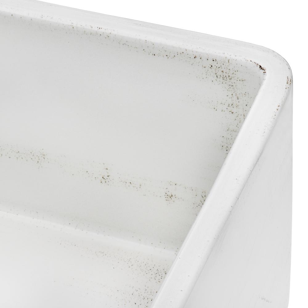 Ruvati 33 x 20 inch Fireclay Reversible Apron-Front Kitchen Sink. Picture 5