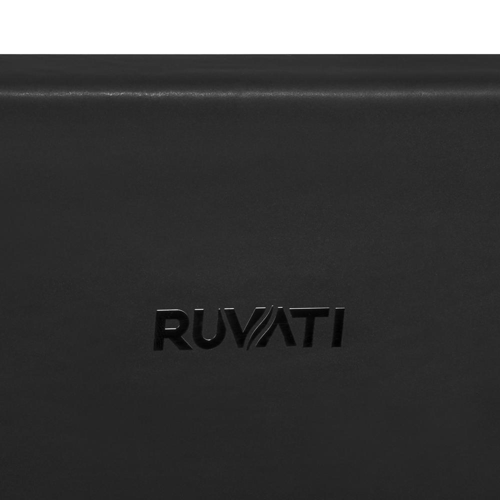 Ruvati 30-inch Matte Black Fireclay Offset Drain Kitchen Sink Single Bowl. Picture 5