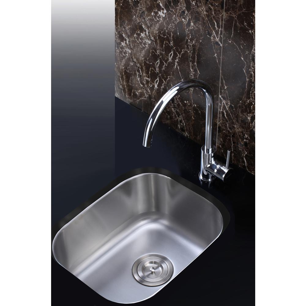 Ruvati 15 x 18 inch Undermount 16 Gauge Stainless Steel Bar Prep Sink. Picture 7