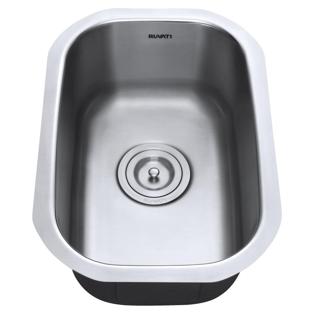 Ruvati 12 x 18 inch Undermount 16 Gauge Stainless Steel Bar Prep Sink. Picture 10