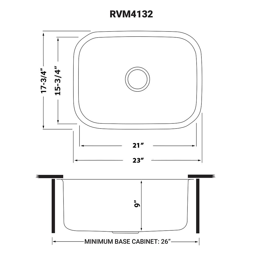 Ruvati 24-inch Undermount 16 Gauge Stainless Steel Kitchen Sink Single Bowl. Picture 11