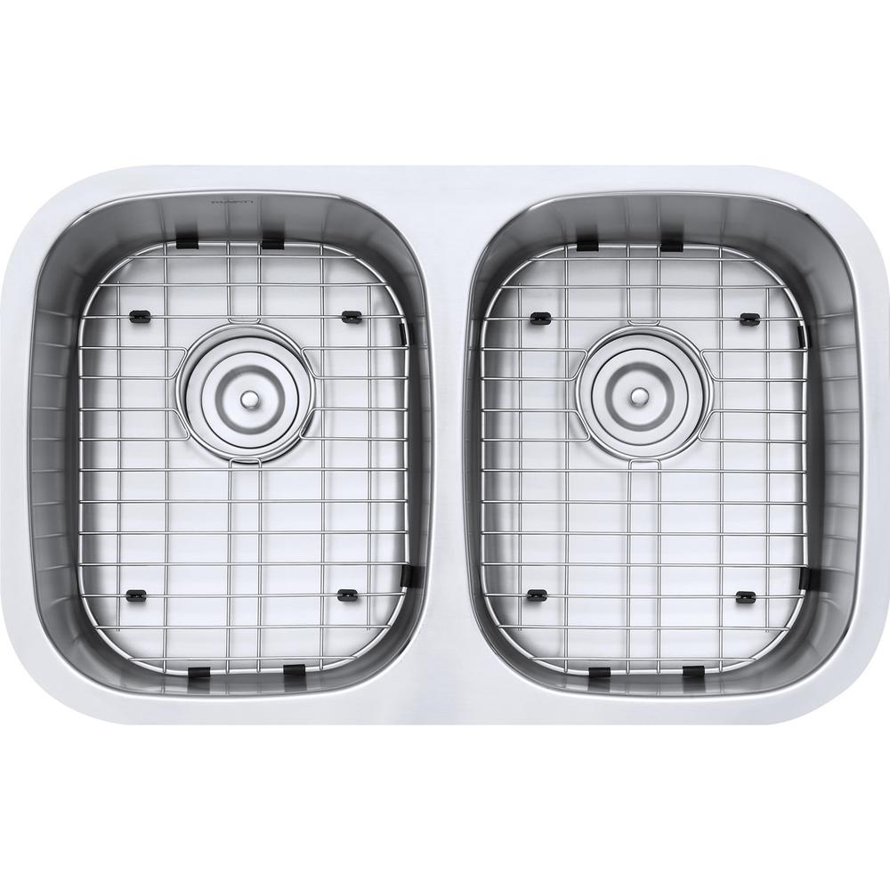 Ruvati 29-inch Undermount 50/50 Double Bowl 16 Gauge Kitchen Sink. Picture 8