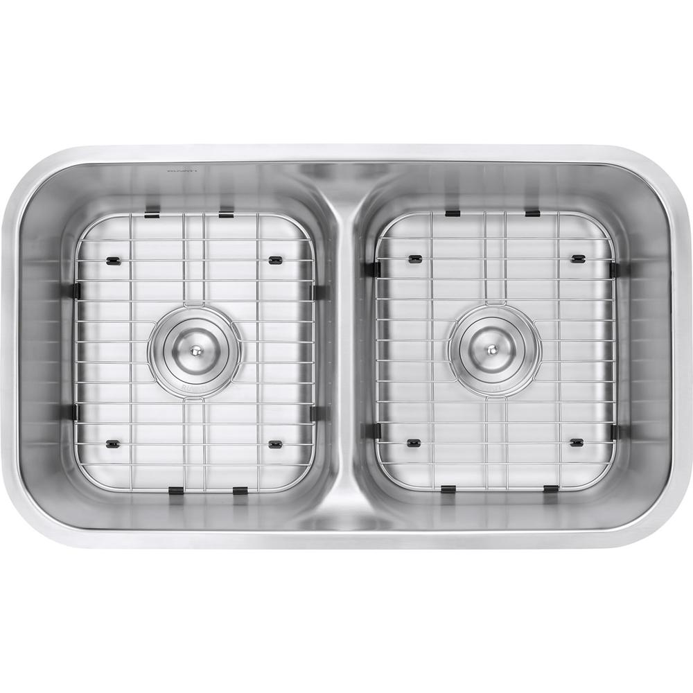 Ruvati 32-inch Low-Divide 50/50 Double Bowl Undermount 16 Gauge Kitchen Sink. Picture 12