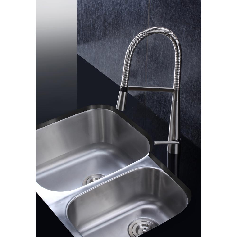 Ruvati 29-inch Undermount 60/40 Double Bowl 16 Gauge Stainless Steel Kitchen Sink - RVM4500. Picture 10