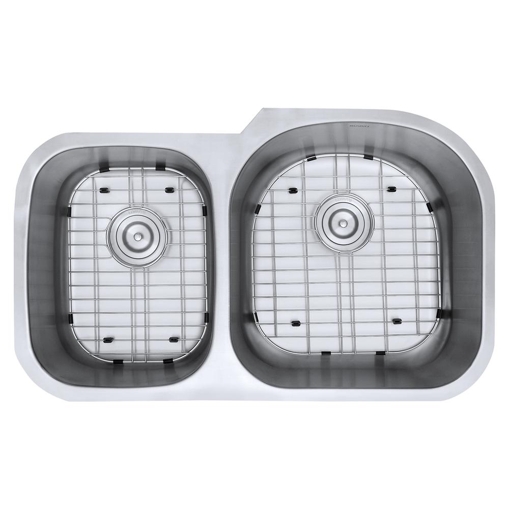 Ruvati 34-inch Undermount 40/60 Double Bowl 16 Gauge Kitchen Sink. Picture 3
