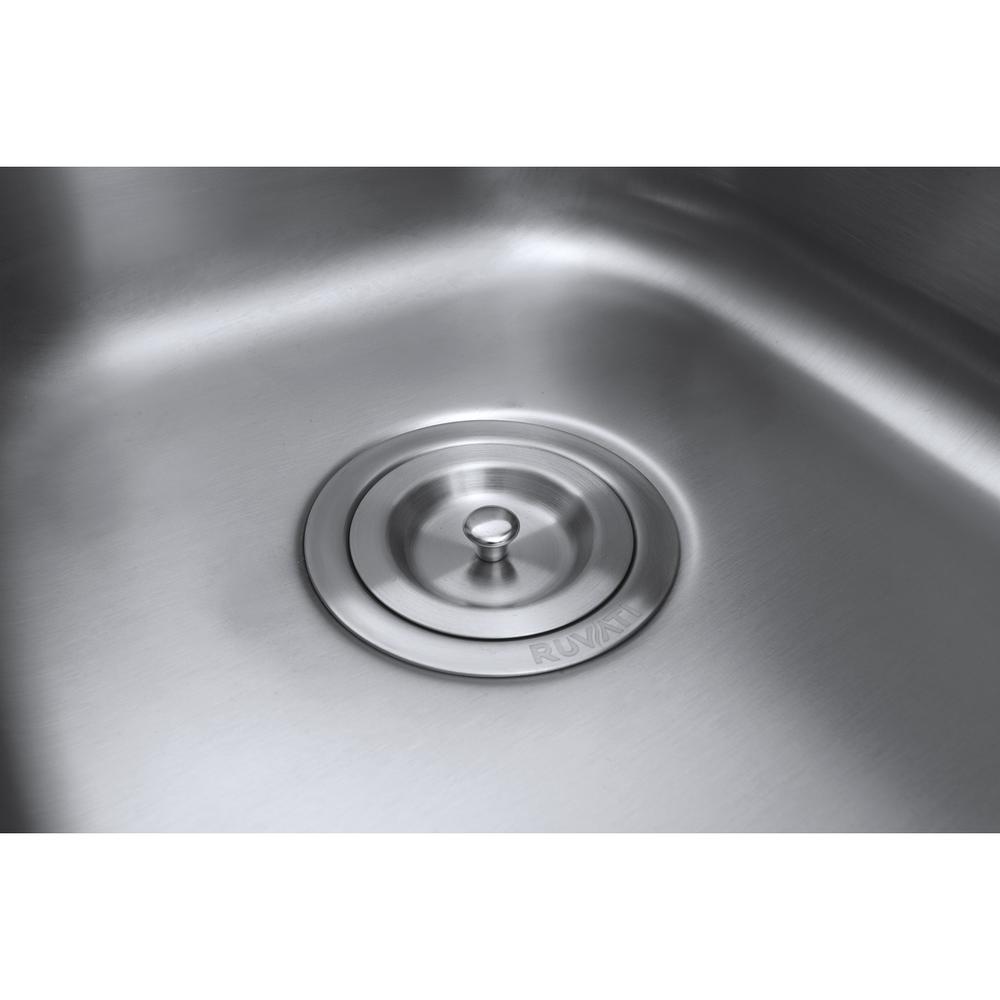 Ruvati 34-inch Undermount 40/60 Double Bowl 16 Gauge Kitchen Sink. Picture 9