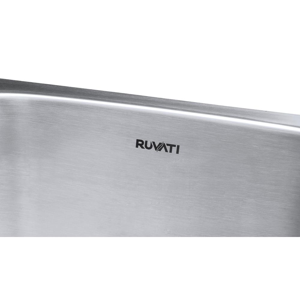 Ruvati 34-inch Undermount 40/60 Double Bowl 16 Gauge Kitchen Sink. Picture 12