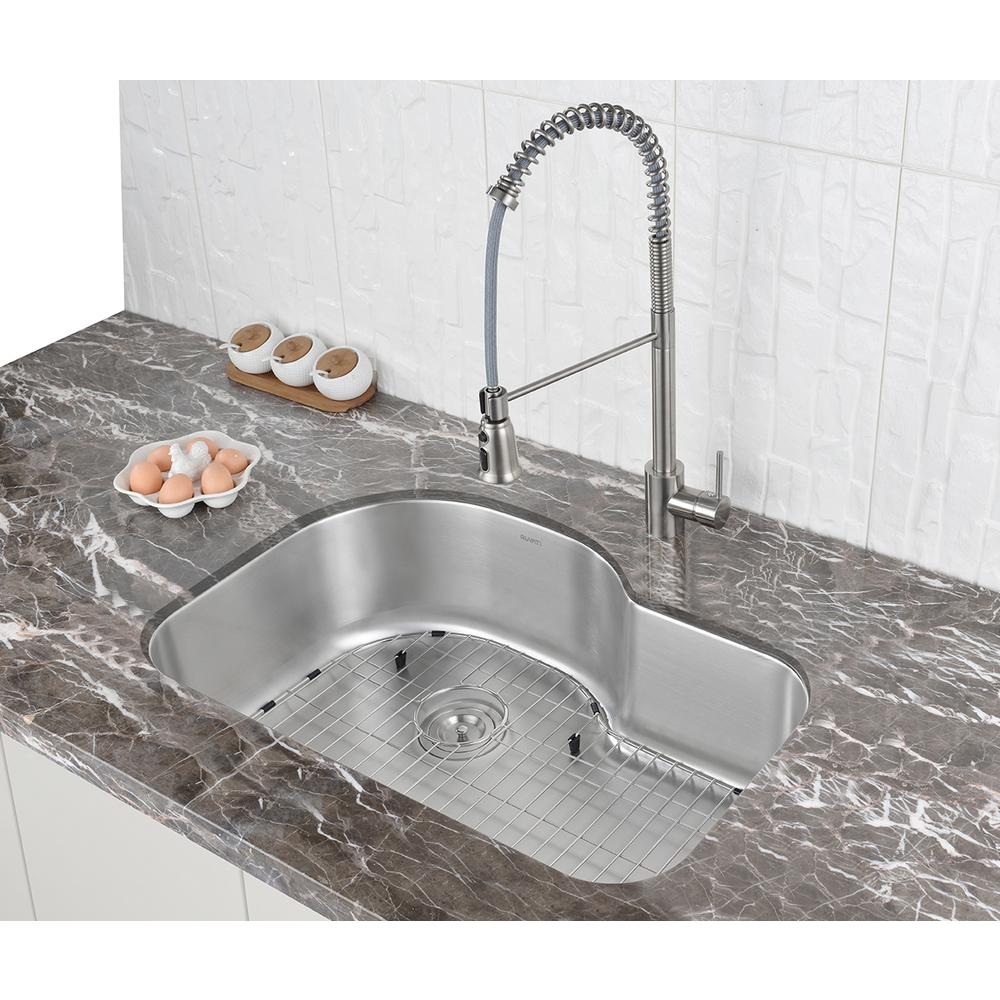 Ruvati  Undermount 16 Gauge 32" Kitchen Sink Single Bowl. Picture 5