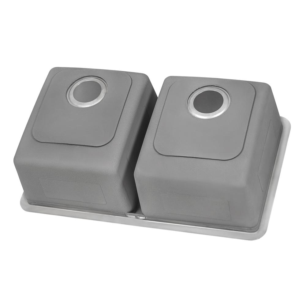 Ruvati 31-inch Undermount Kitchen Sink 50/50 Double Bowl 16 Gauge. Picture 7
