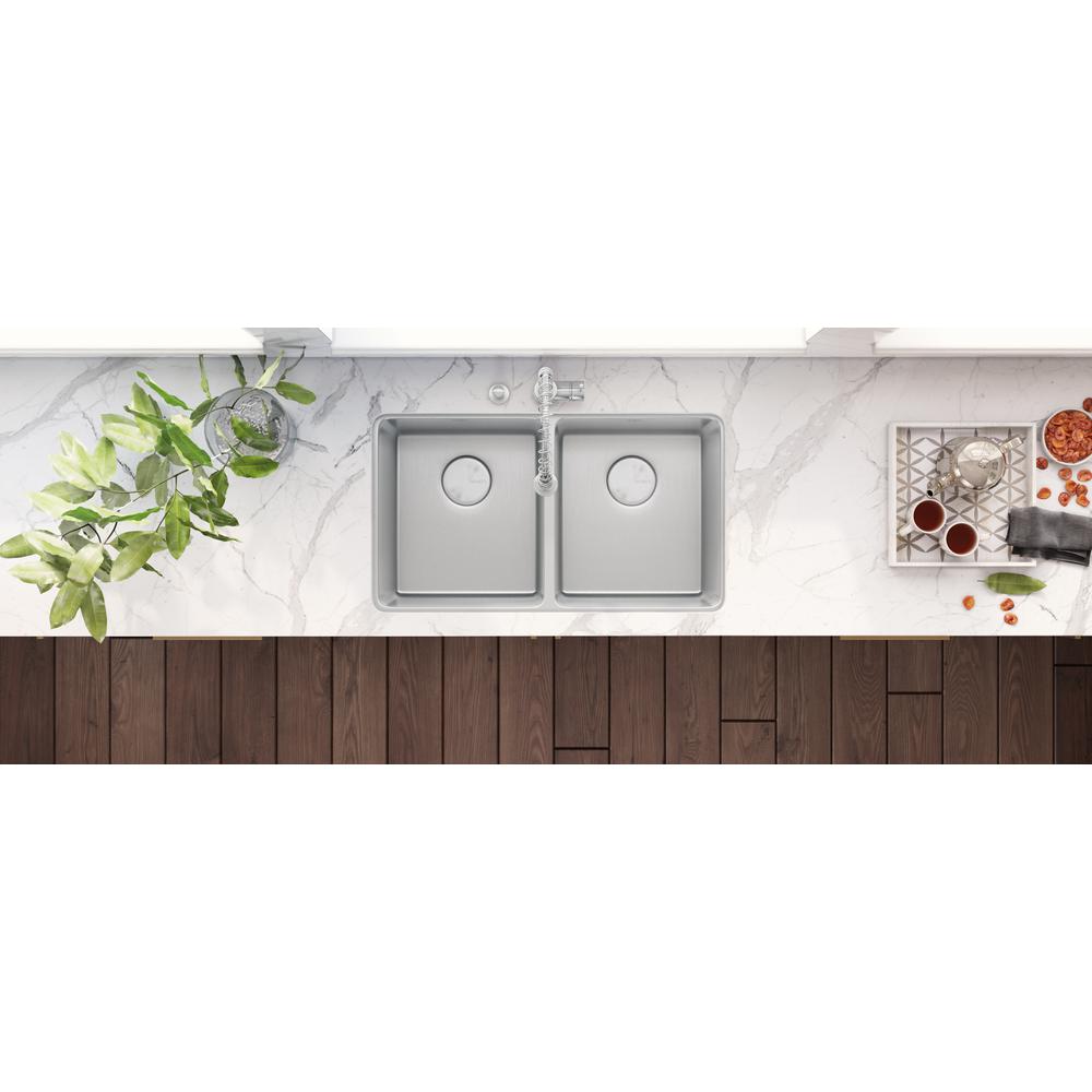 Ruvati 31-inch Undermount Kitchen Sink 50/50 Double Bowl 16 Gauge. Picture 8