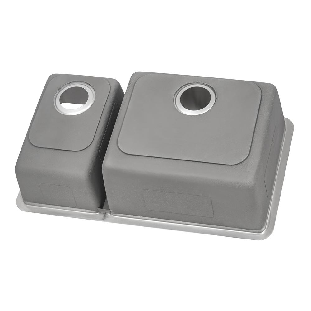 Ruvati 32-inch Undermount Kitchen Sink 70/30 Double Bowl 16 Gauge. Picture 5