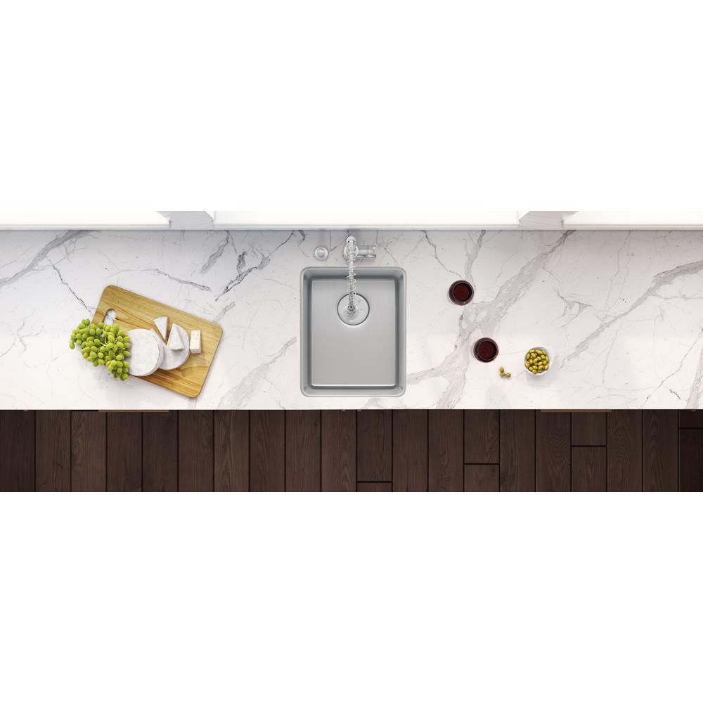 Ruvati 15-inch Undermount Bar Prep Kitchen Sink 16 Gauge Single Bowl. Picture 8